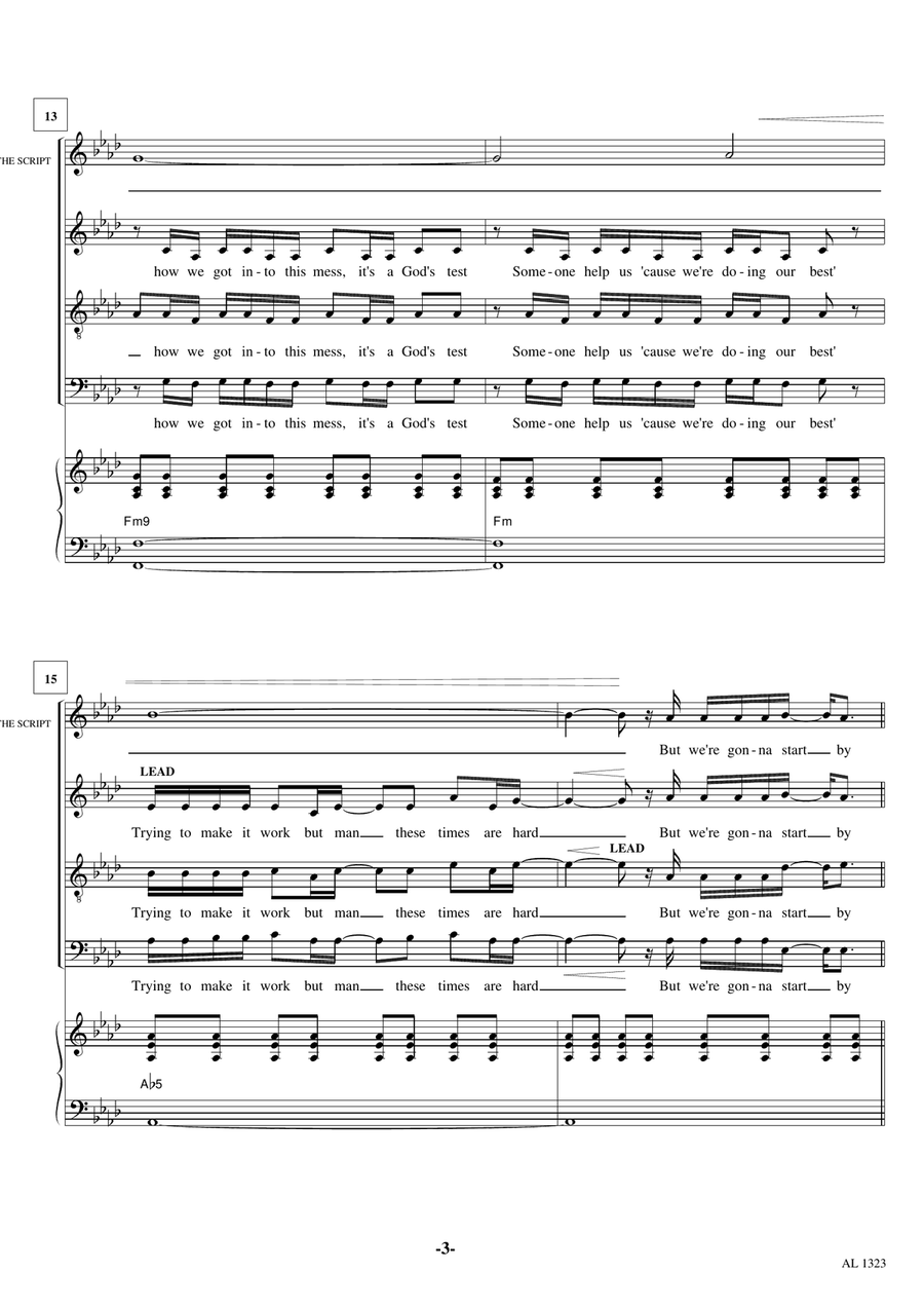 For The First Time 4-Part scores gallery preview page 3