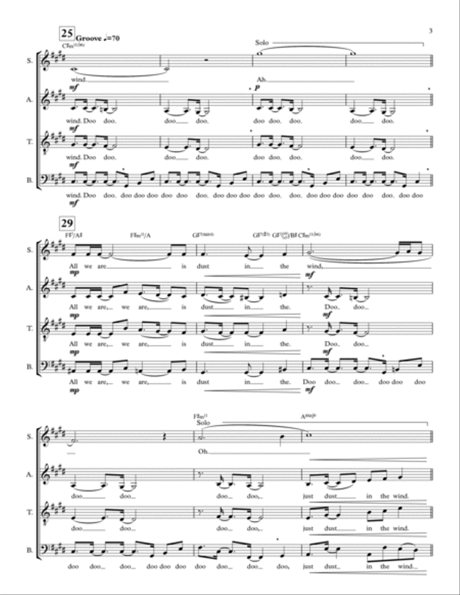 Dust In The Wind 4-Part scores gallery preview page 3