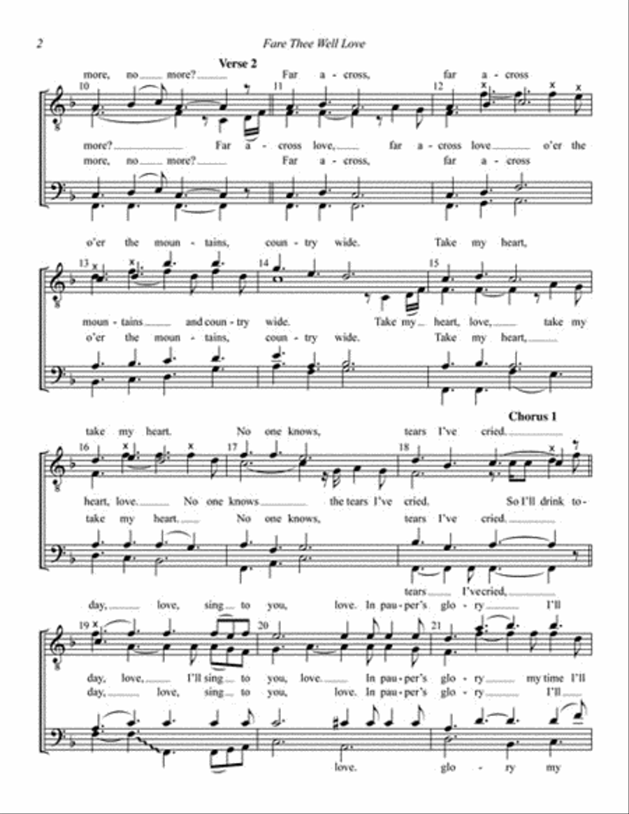 Fare Thee Well Love TTBB scores gallery preview page 3