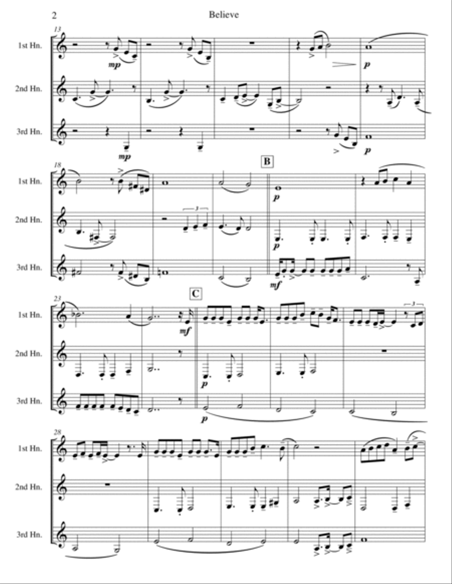 The Polar Express Brass Trio scores gallery preview page 2