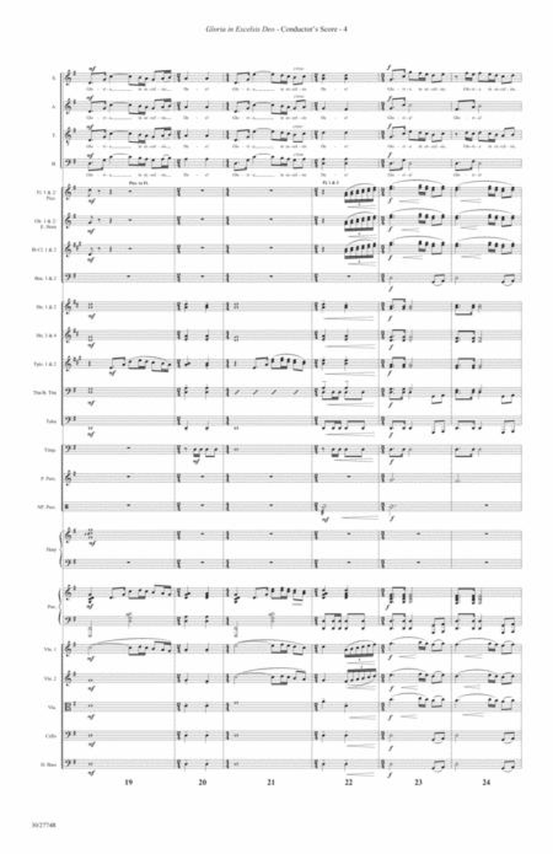 Gloria in Excelsis Deo (from “Gloria”) - Full Orchestra Score and Parts