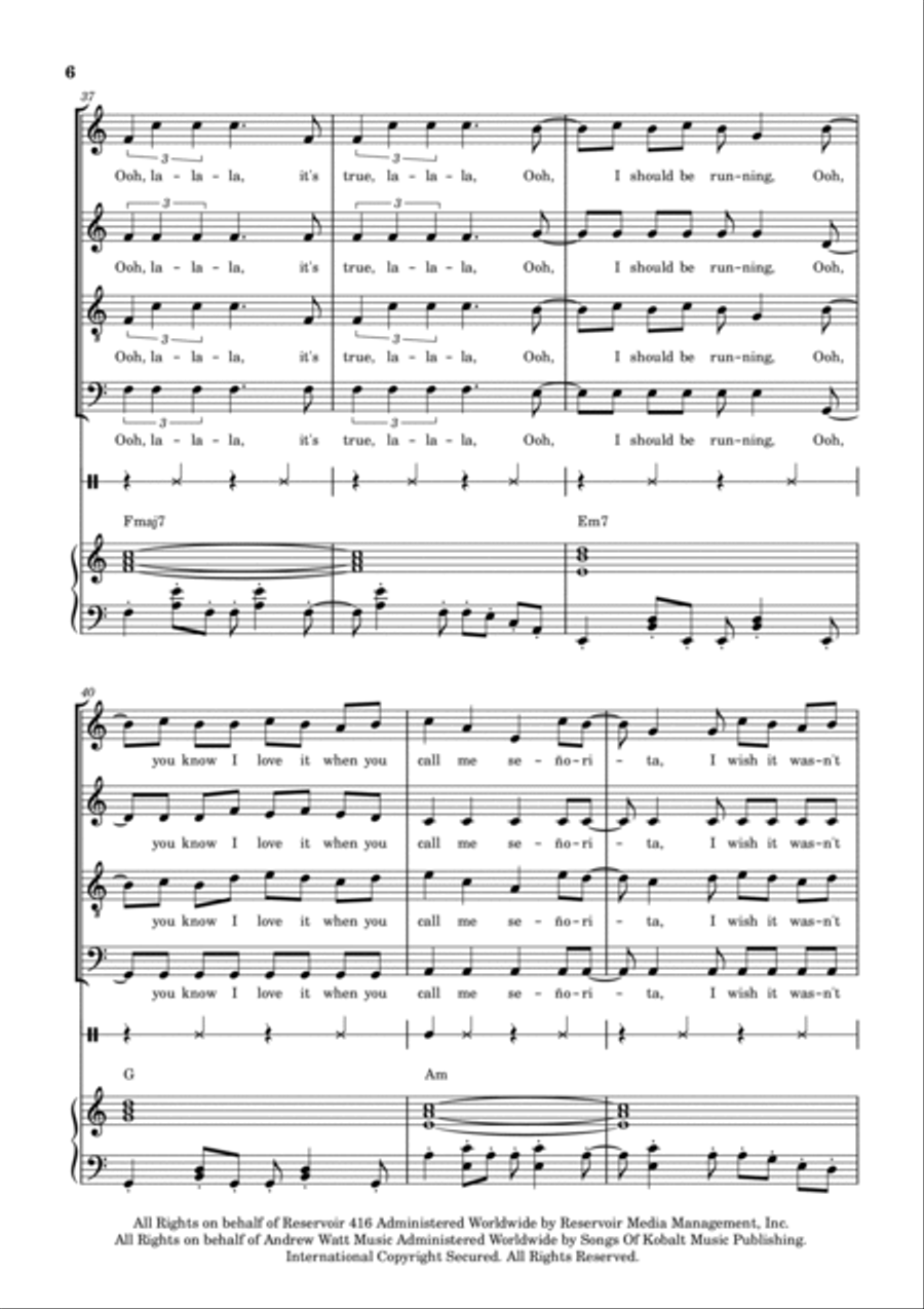 Senorita 4-Part scores gallery preview page 6