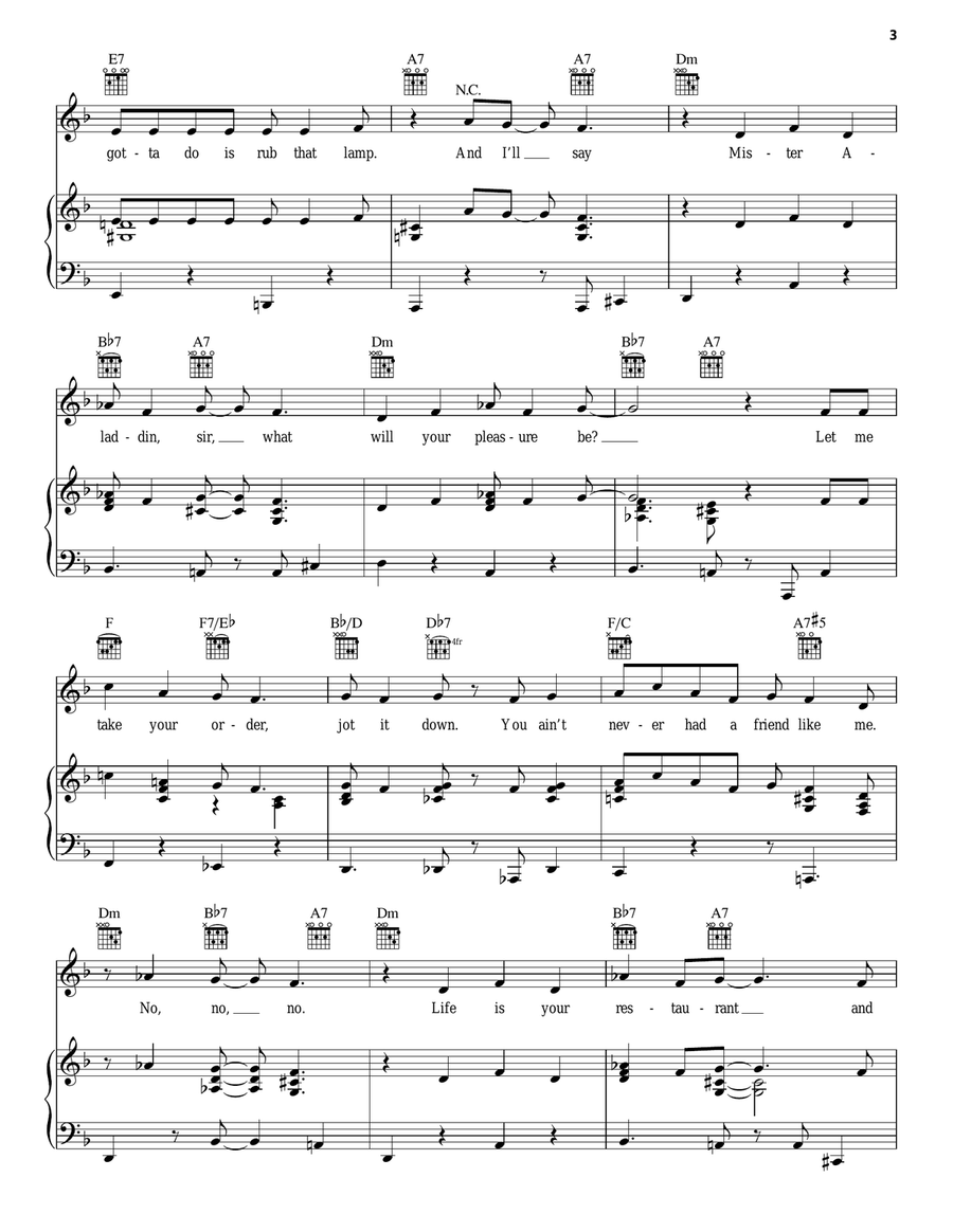 Friend Like Me (from Aladdin) Guitar scores gallery preview page 3