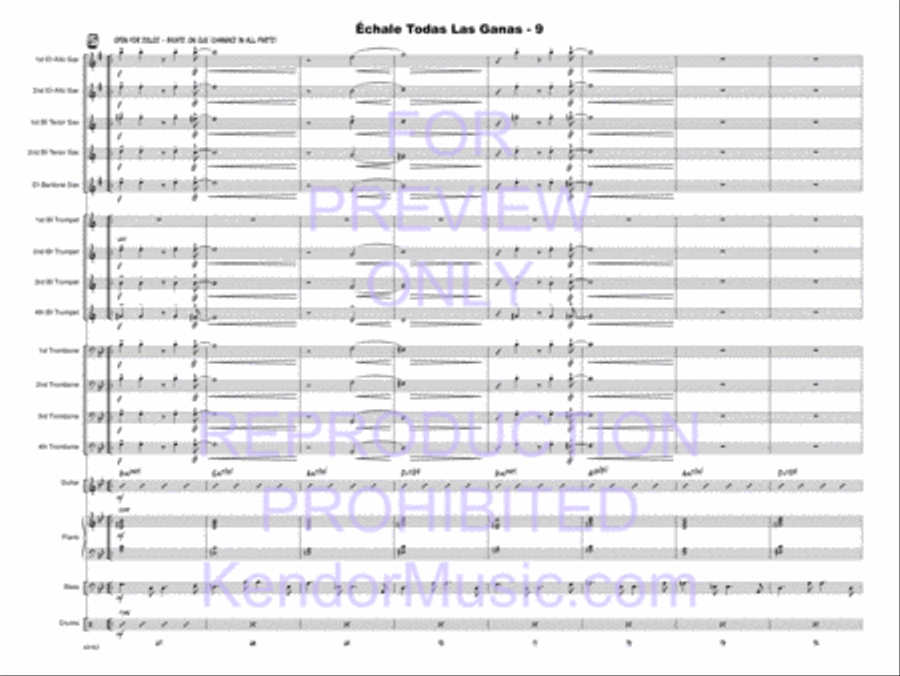 Echale Todas Las Ganas (Give It All You Got) Jazz Ensemble scores gallery preview page 10