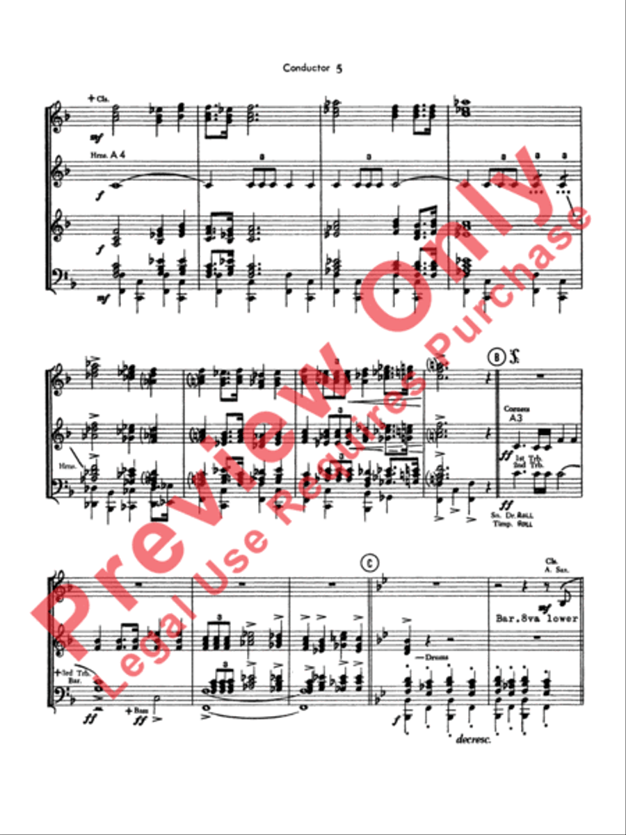 Fanfare, Processional and Recessional Concert Band scores gallery preview page 7
