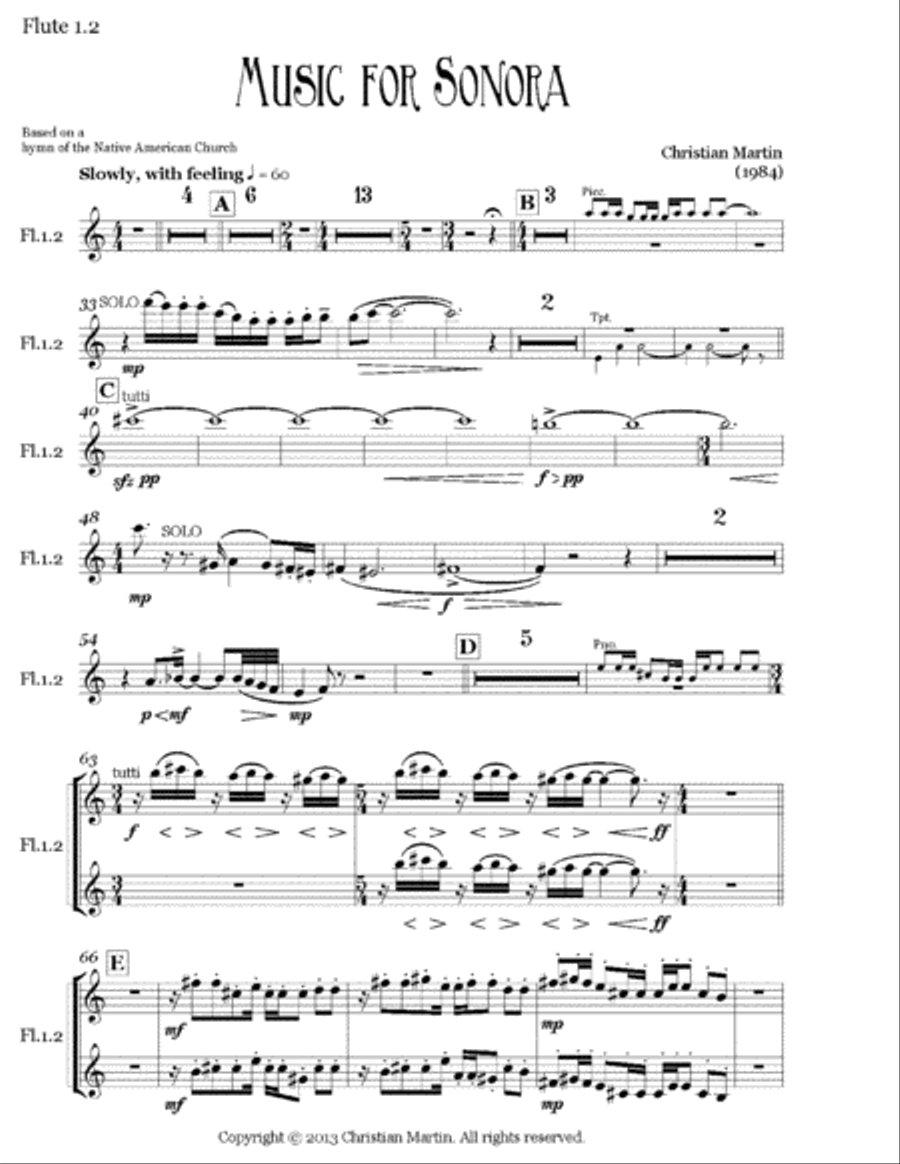 Music for Sonora (Orchestra Parts) Large Ensemble scores gallery preview page 5