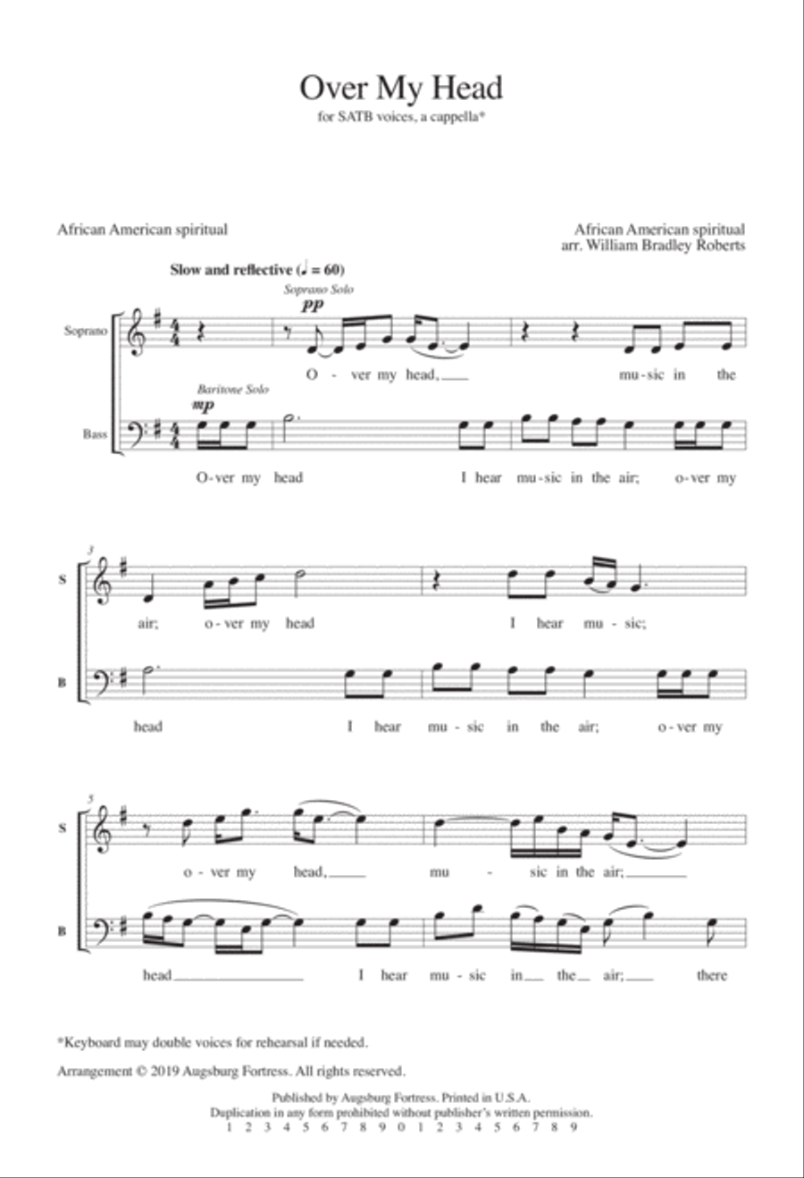 Over My Head Over My Head 4-Part scores gallery preview page 3