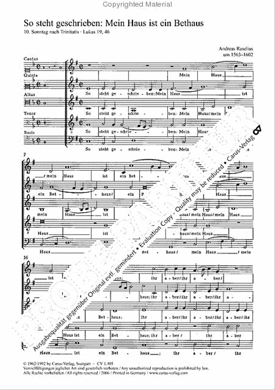 So steht geschrieben: Mein Haus ist ein Bethaus SSATB scores gallery preview page 2