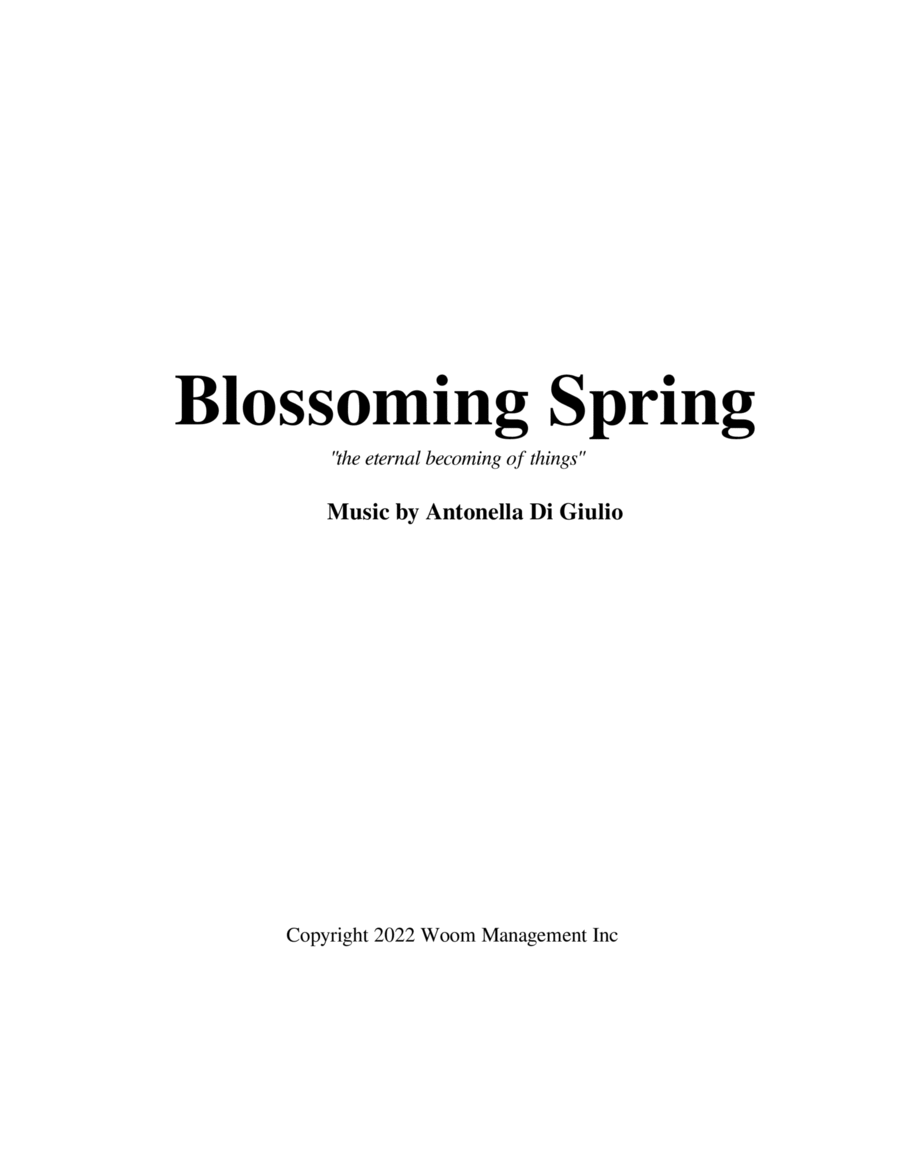 Blossoming Spring Piano Solo scores gallery preview page 1