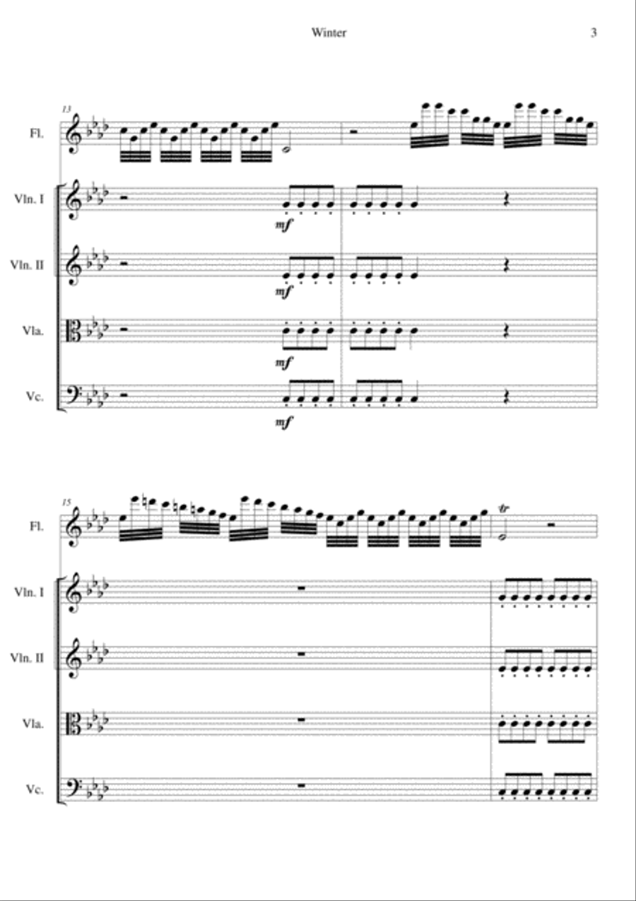 The Four Seasons - Winter 1st Movement Cello scores gallery preview page 3