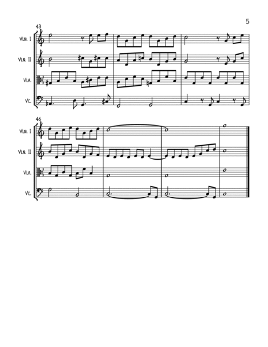 Something There String Quartet scores gallery preview page 5