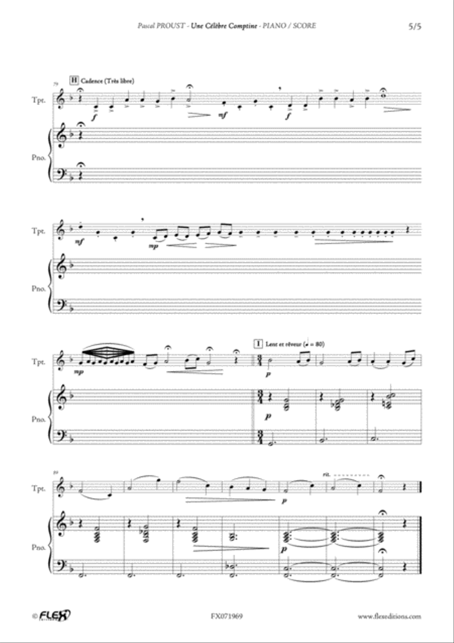 Celebre Comptine Celebre Comptine B-Flat Trumpet scores gallery preview page 5