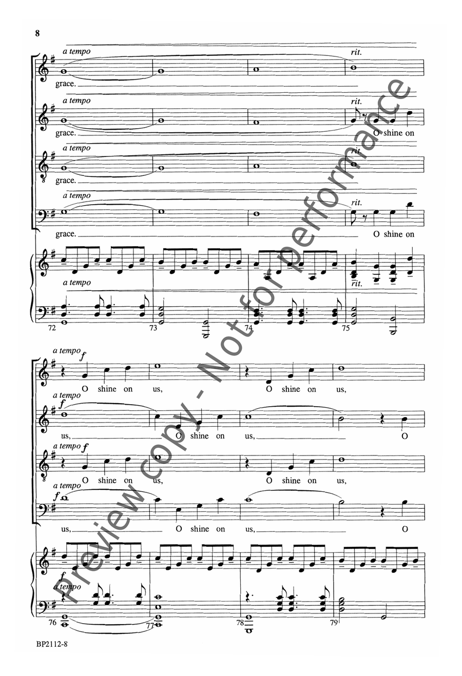 Who But the Lord? 4-Part scores gallery preview page 9