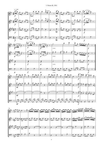 Mozart Divertimento in C arr. Woodwind Quartet