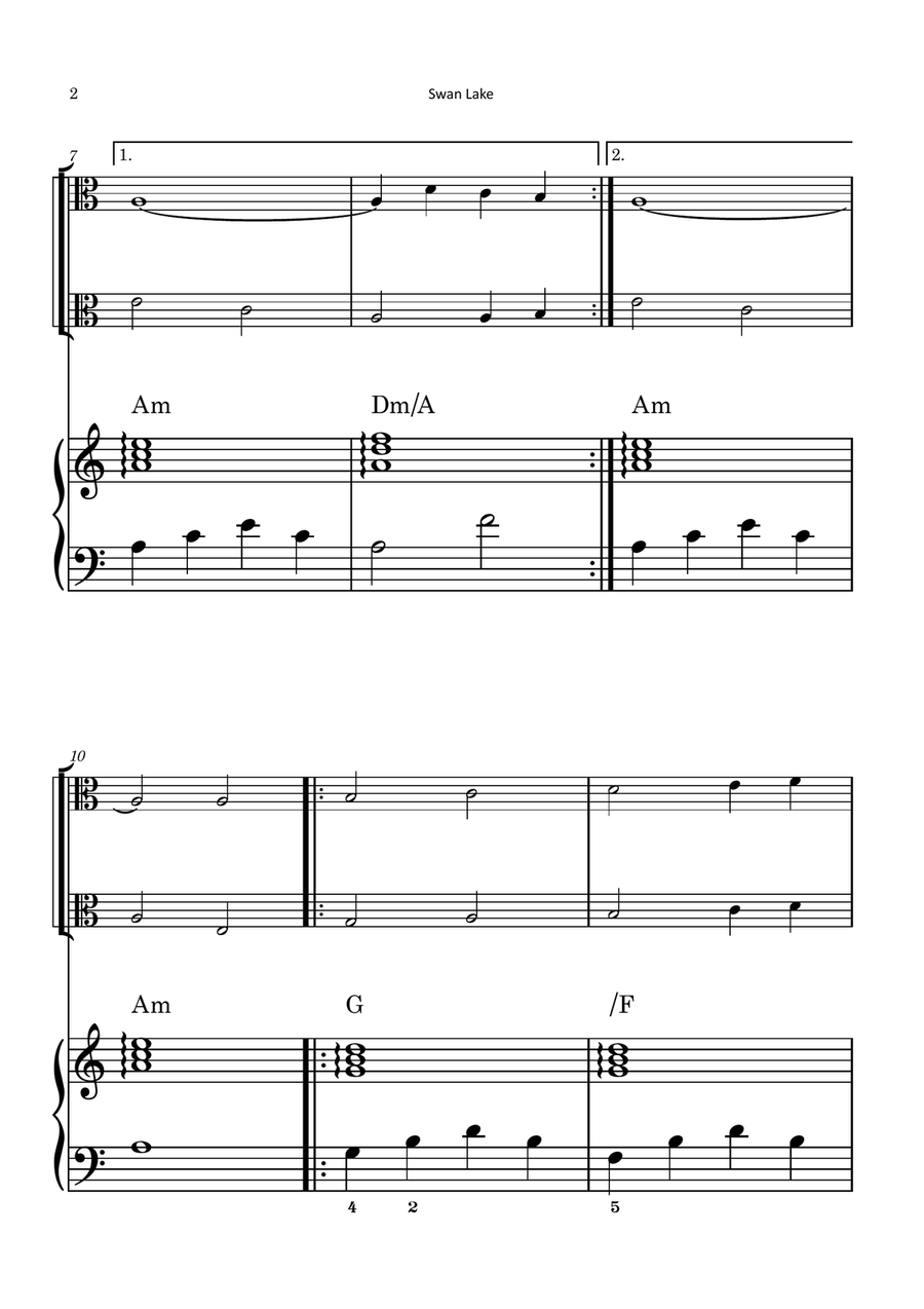 Swan Lake String Duet scores gallery preview page 2