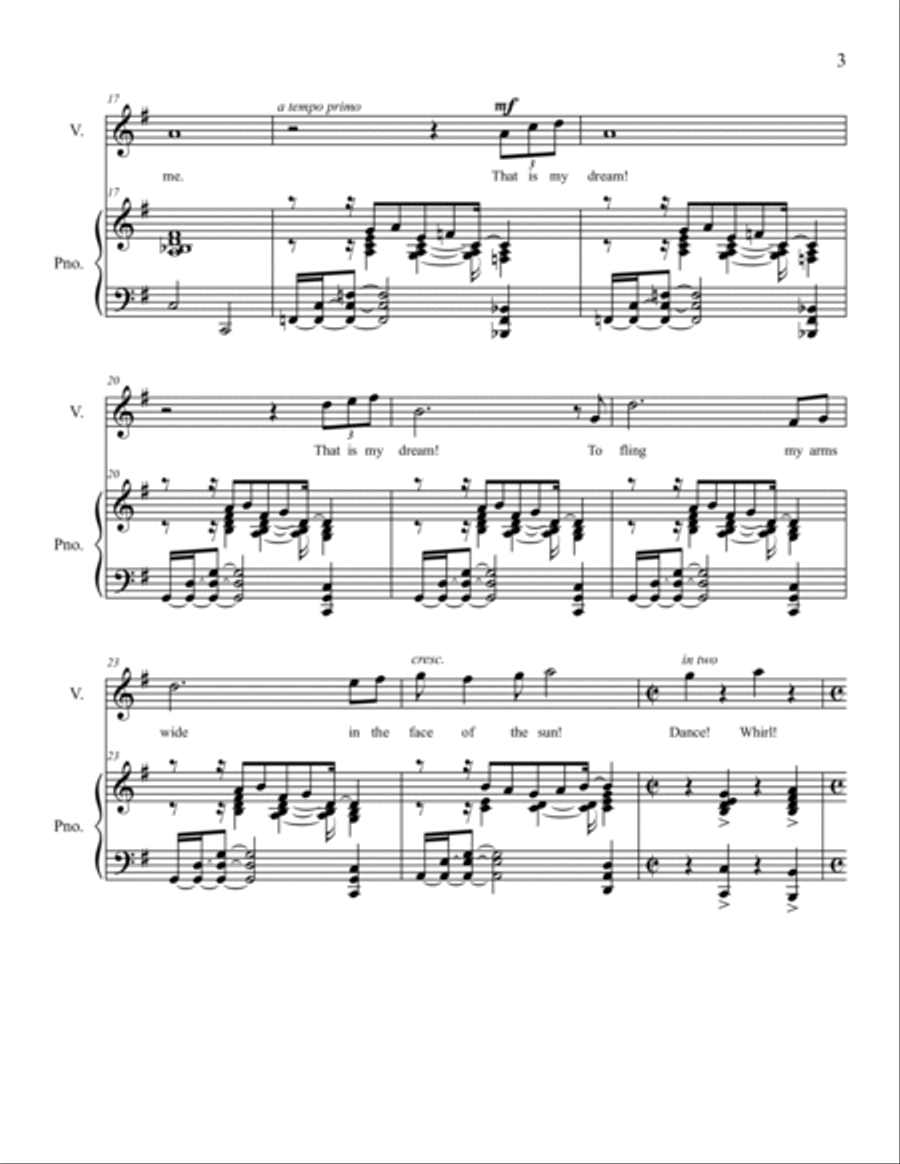 Dream Variations Voice Solo scores gallery preview page 3