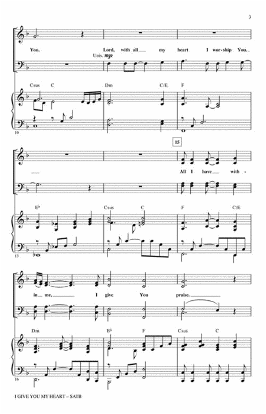 I Give You My Heart 4-Part scores gallery preview page 3