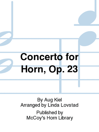 Book cover for Concerto for Horn, Op. 23