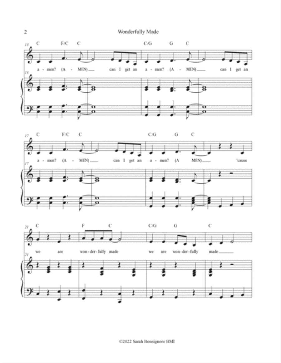 Wonderfully Made Voice scores gallery preview page 3