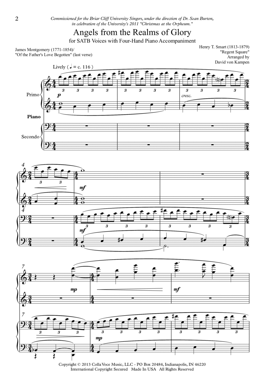 Angels from the Realms of Glory 4-Part scores gallery preview page 1
