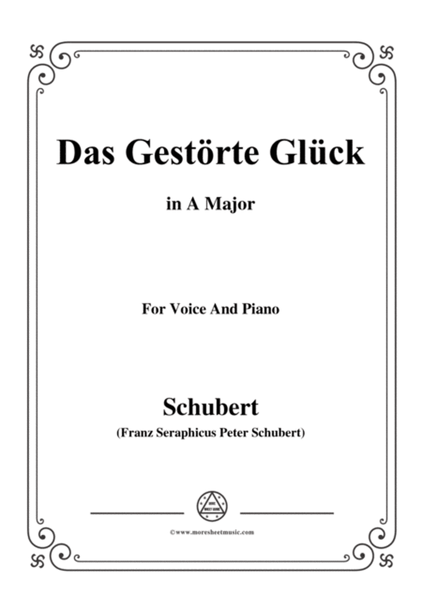 Schubert-Das Gestörte Glück,in A Major,for Voice&Piano image number null