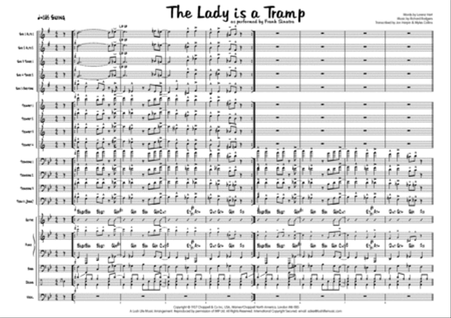 The Lady Is A Tramp The Lady Is A Tramp Big Band scores gallery preview page 2