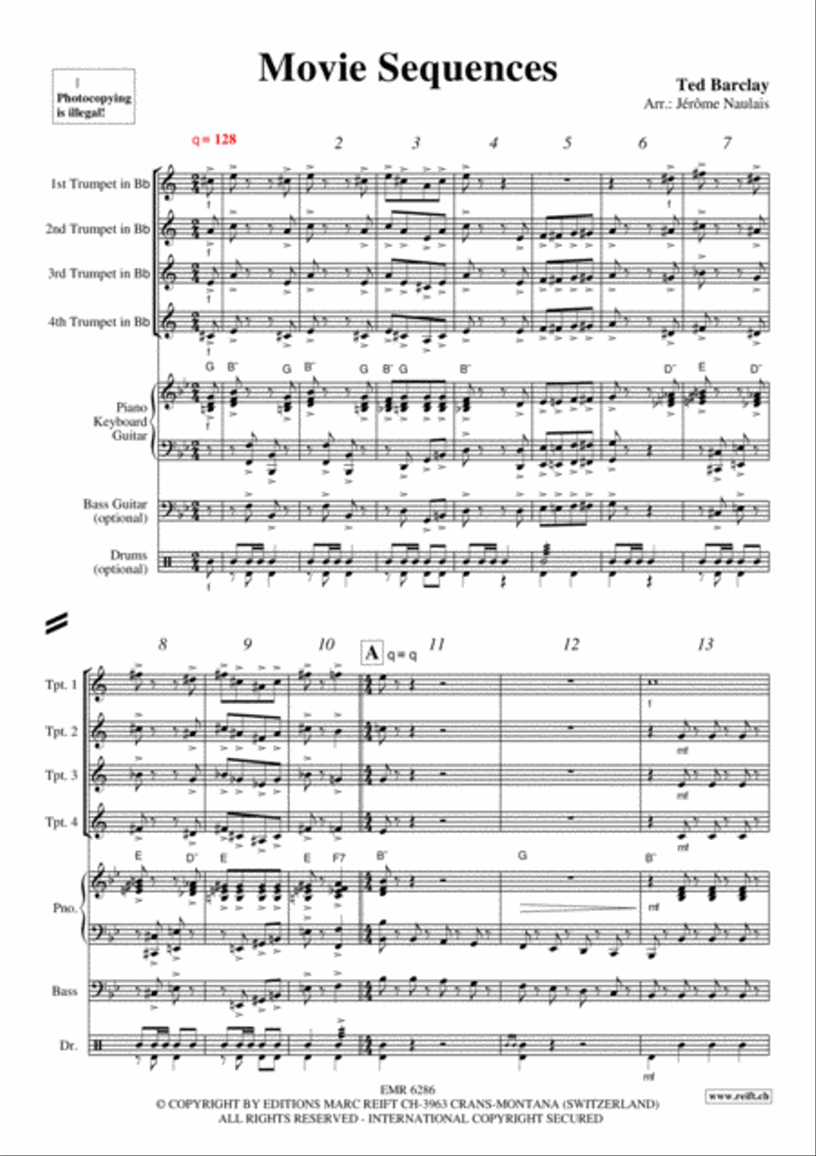 Movie Sequences Trumpet scores gallery preview page 3