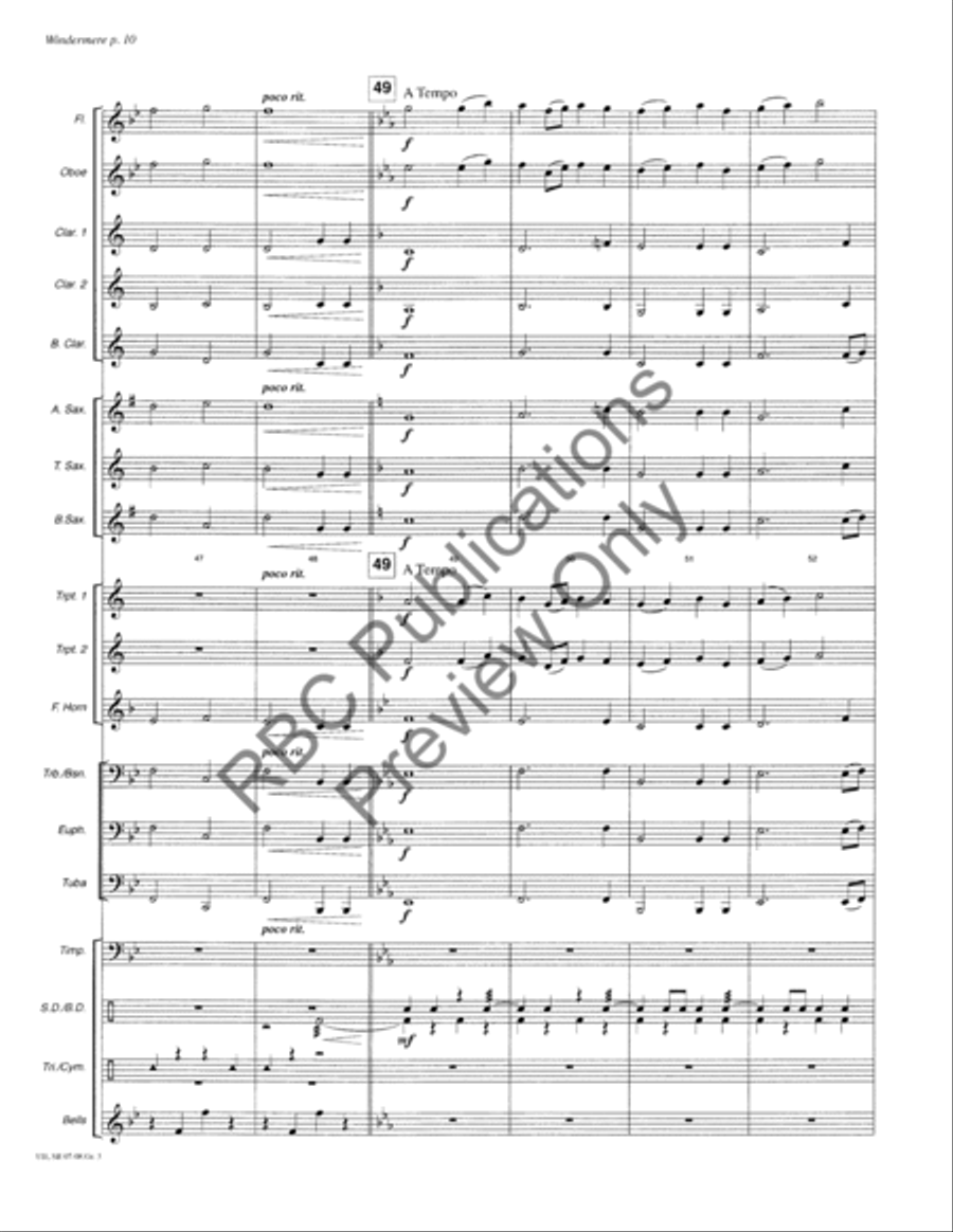 Windermere Windermere Concert Band scores gallery preview page 13