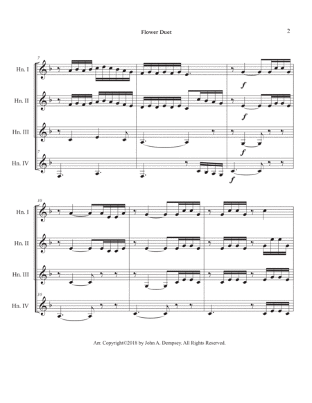 Flower Duet (Horn in F Quartet) image number null