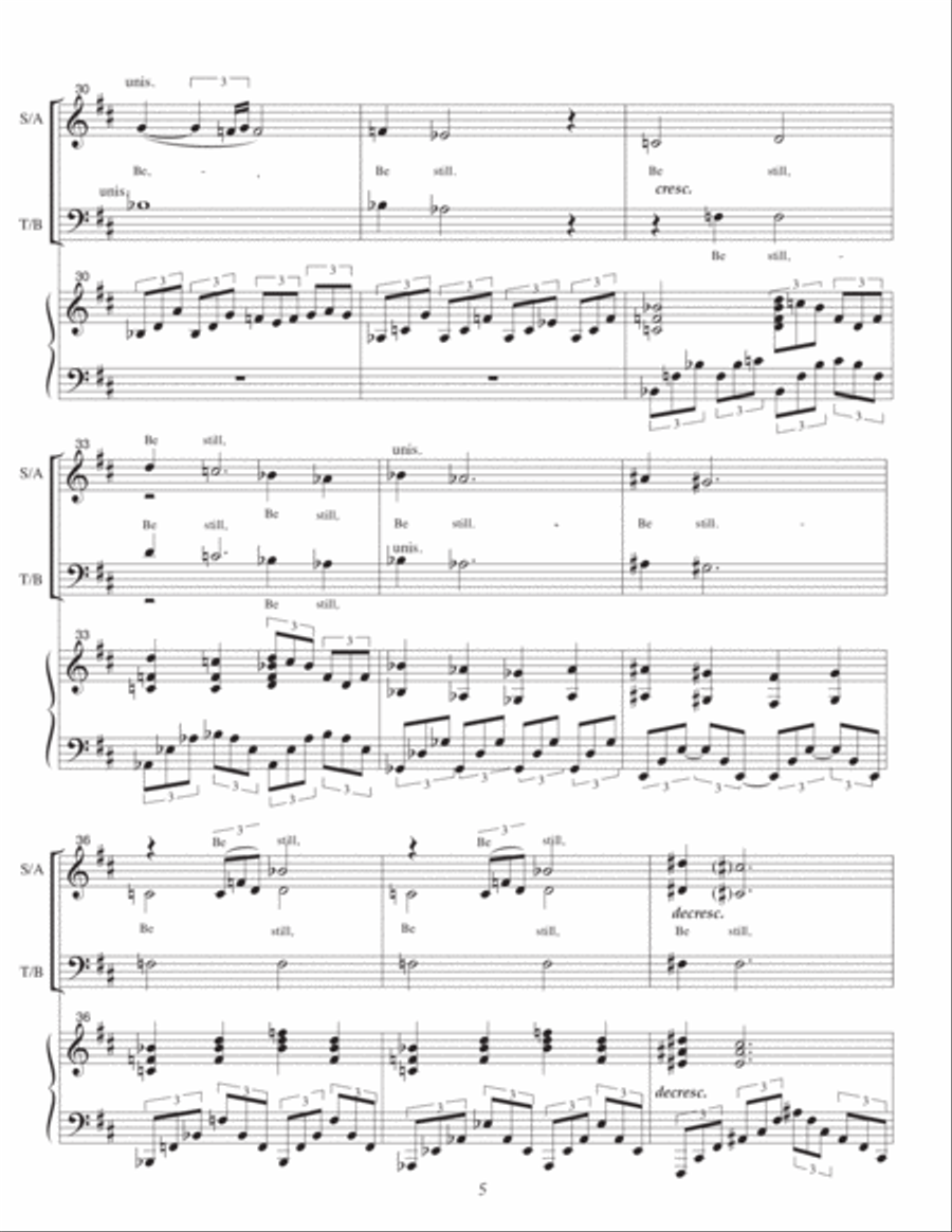Be Still (Psalm 46) 4-Part scores gallery preview page 5
