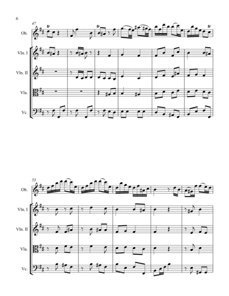 Sonata in D for Oboe and String Quartet II. Allegretto