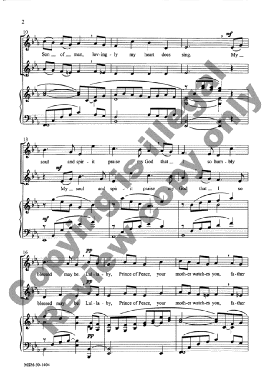 Lullaby, Sleep in Peace 2-Part scores gallery preview page 4