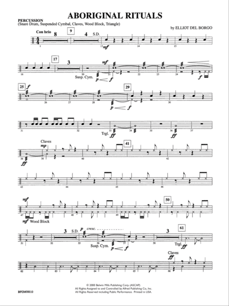 Aboriginal Rituals: 1st Percussion Full Orchestra scores gallery preview page 1