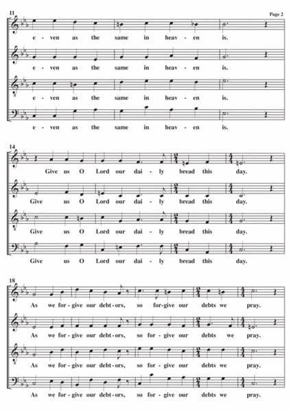 The Lord's Prayer A Cappella SATB image number null