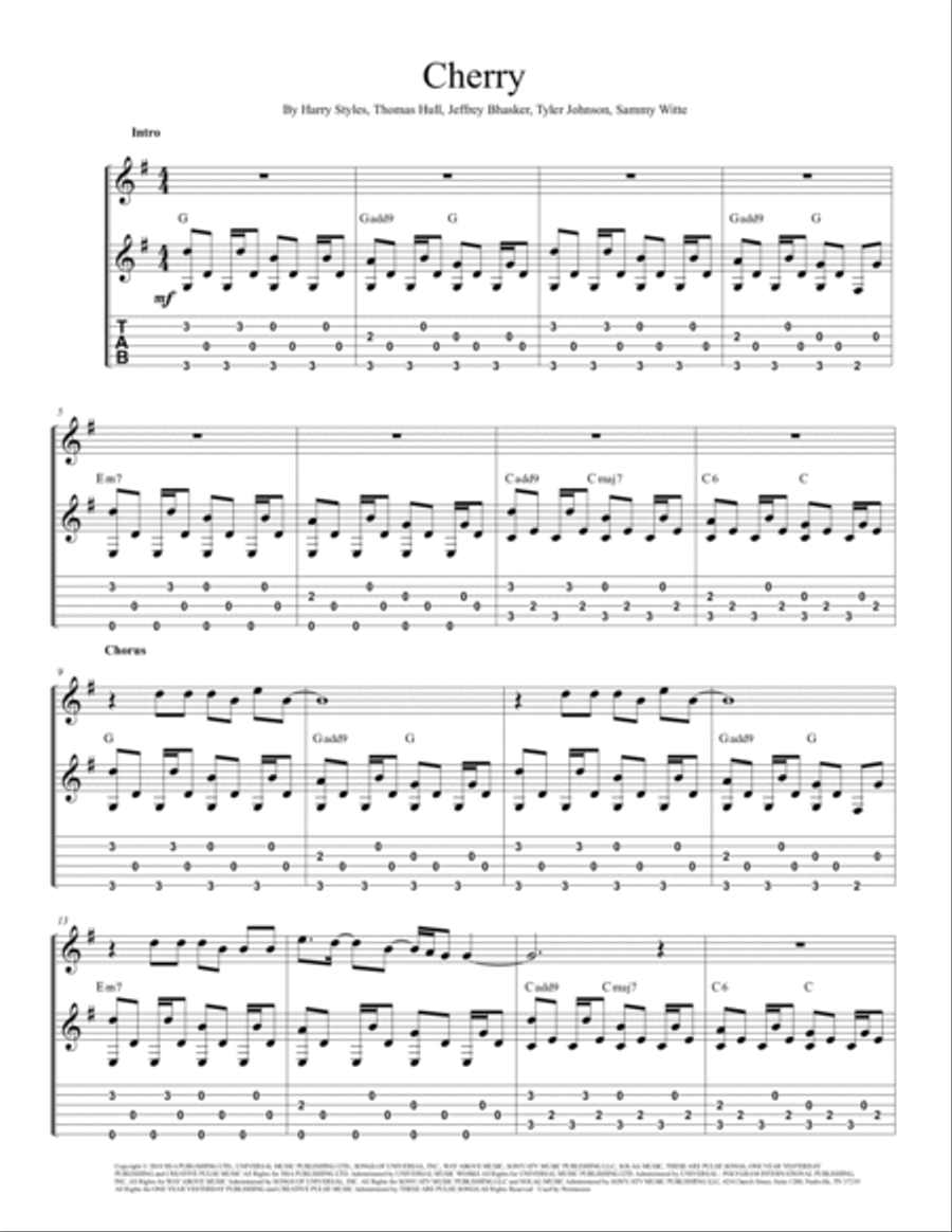 Cherry Guitar scores gallery preview page 2