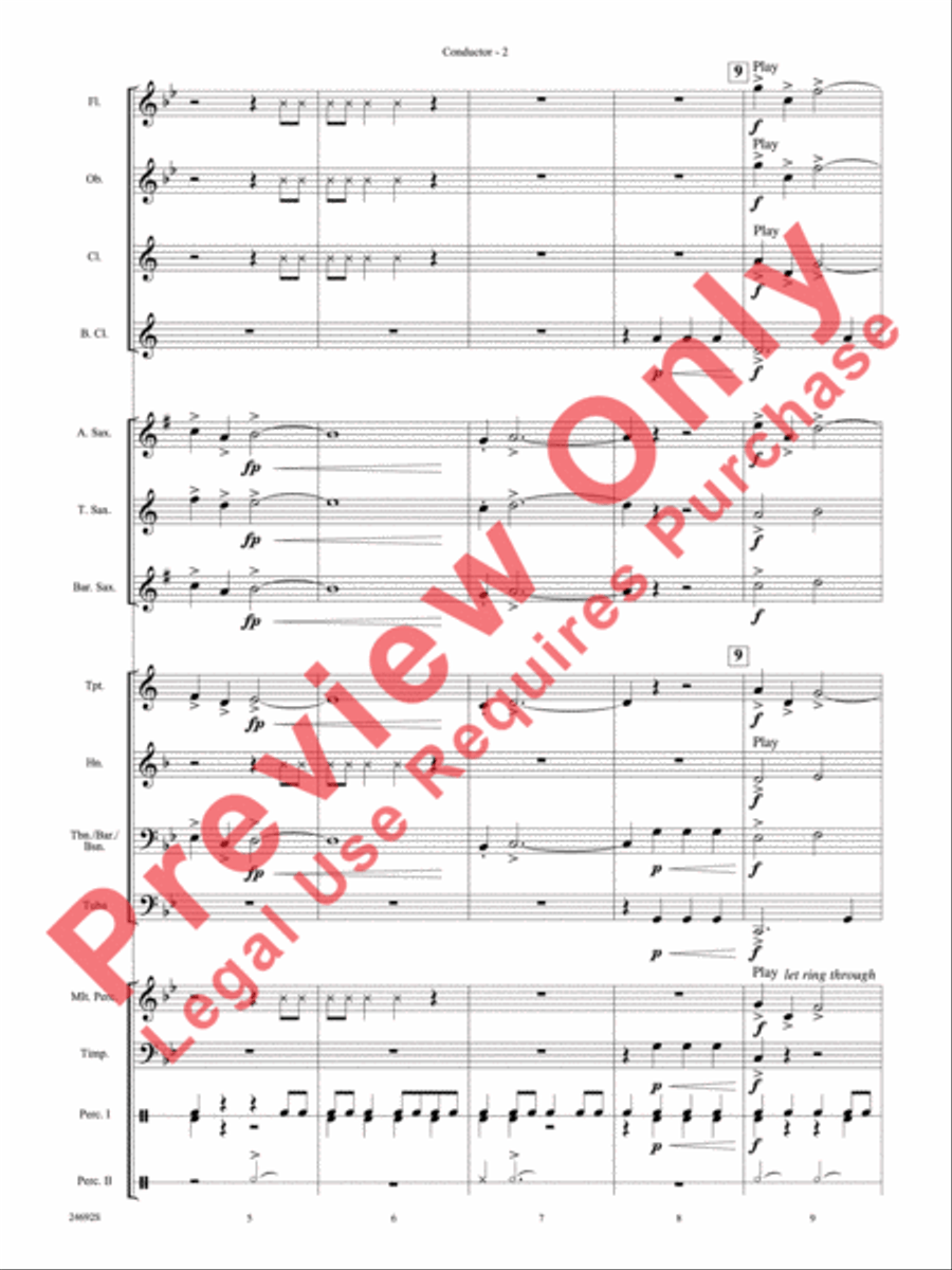 Fire Caves of Golgathon Concert Band scores gallery preview page 4