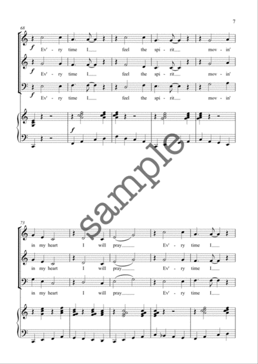 Every Time I Feel the Spirit 3-Part scores gallery preview page 7