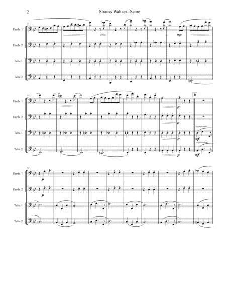 Strauss Waltzes Medley - Tuba/Euphonium Quartet image number null