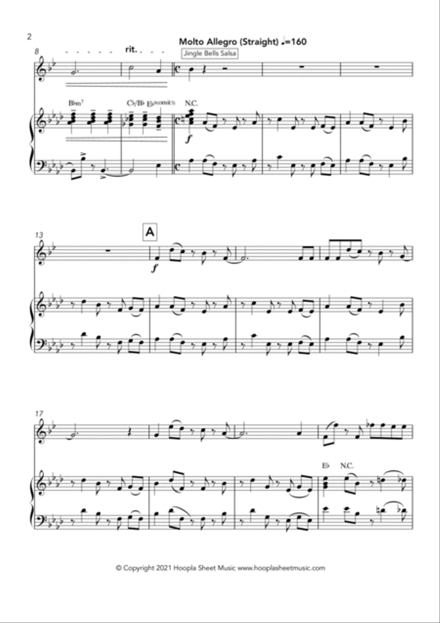 Jazzy Christmas Medley Clarinet Solo scores gallery preview page 2