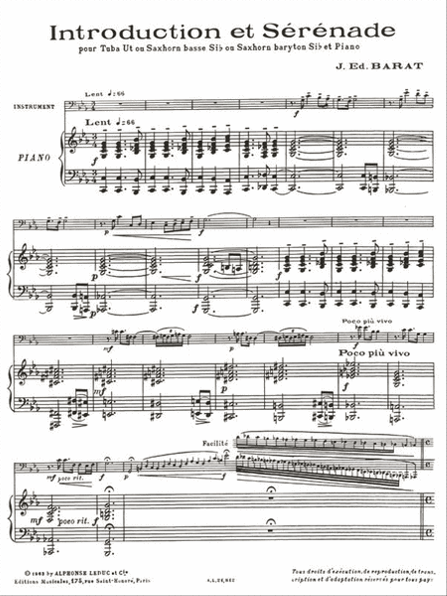 Introduction Et Serenade (tuba & Piano) Tuba scores gallery preview page 2