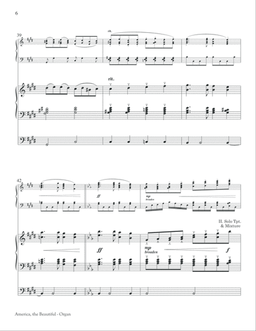 America, the Beautiful Choir scores gallery preview page 6