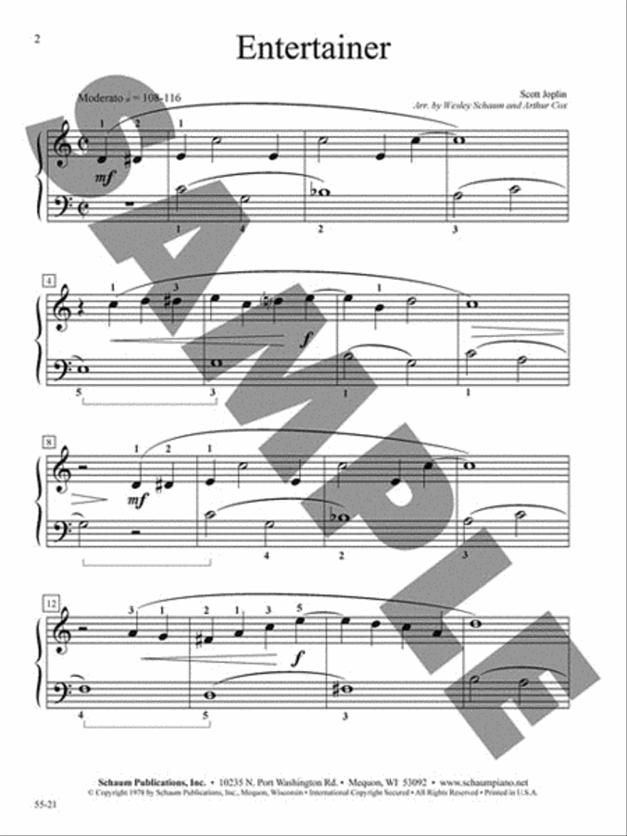 Entertainer Piano Method scores gallery preview page 2