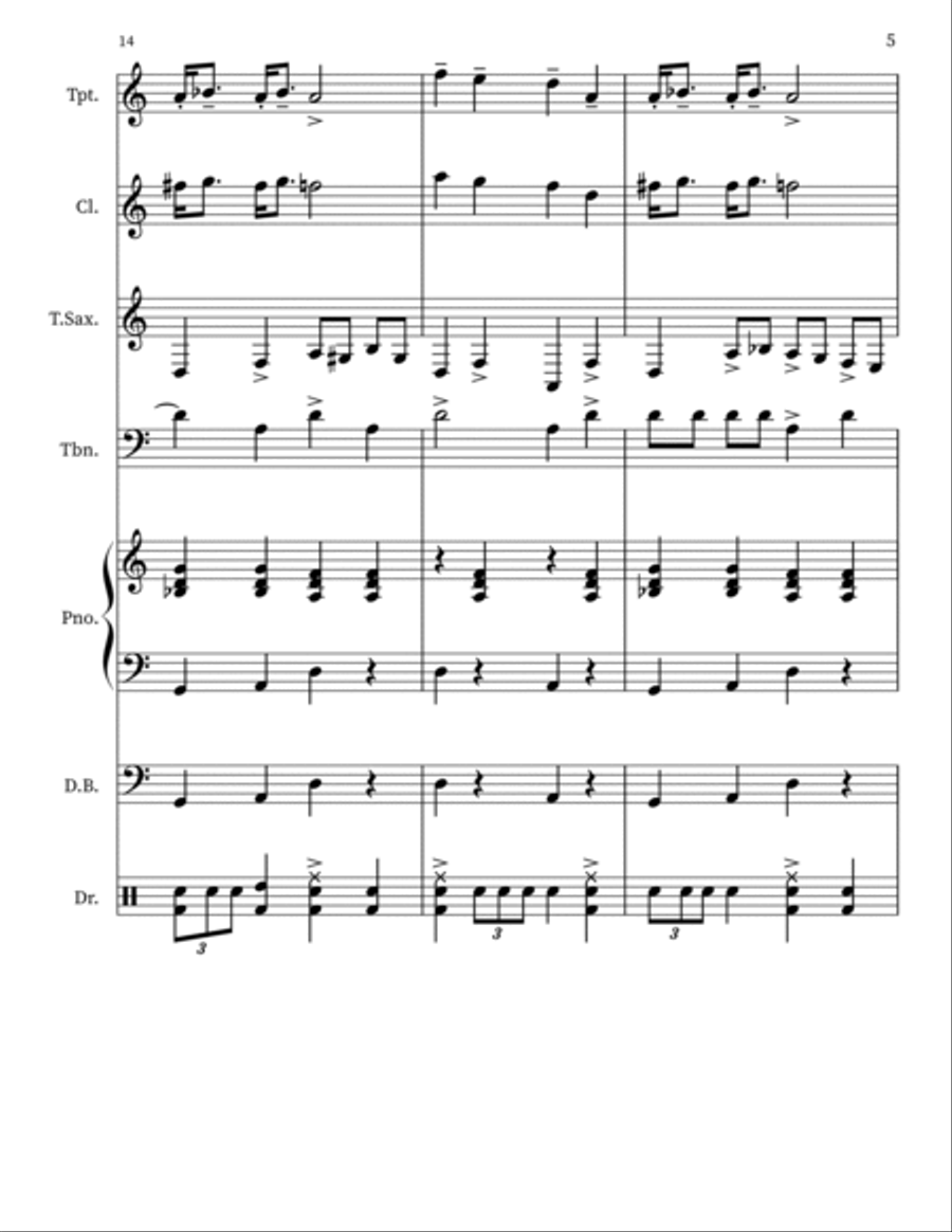 Jewish Wedding Dance Small Ensemble scores gallery preview page 5