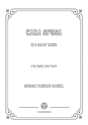 Book cover for Handel-Cara sposa(Version I) in g sharp minor,for Voice and Piano