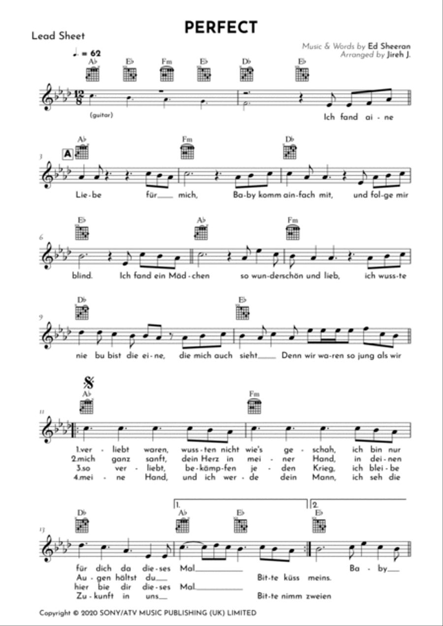Perfect (german Version) Electric Guitar scores gallery preview page 2