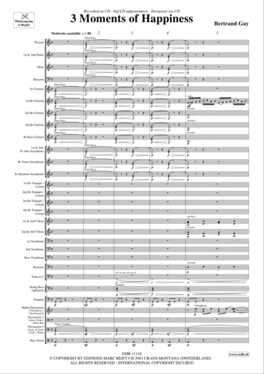 3 Moments Of Happiness 3 Moments Of Happiness Concert Band scores gallery preview page 4