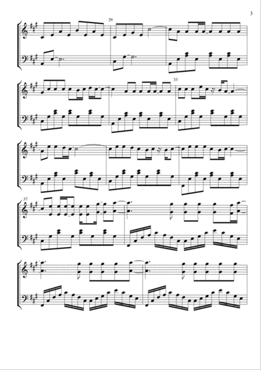 My Immortal Piano Solo scores gallery preview page 3