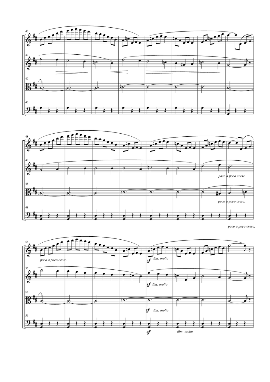 Minuetto from "L'Arlesienne Suite No. 1" for String Quartet image number null