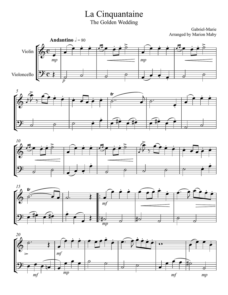 La cinquantaine violin cheap