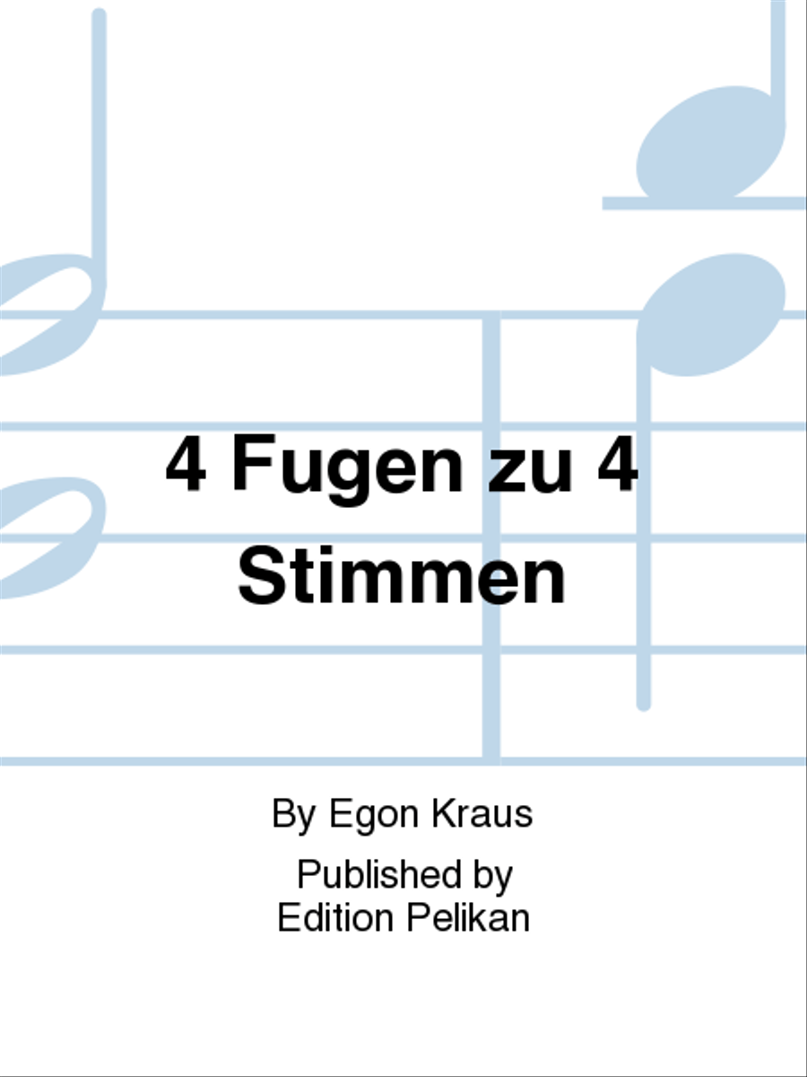 4 Fugen zu 4 Stimmen Orchestra scores gallery preview page 1